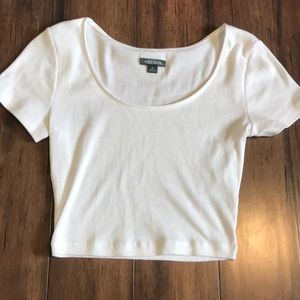 Wild Fable white short sleeve crop top